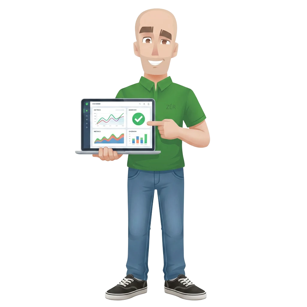 Zé mostrando o dashboard com os prazos em tempo real